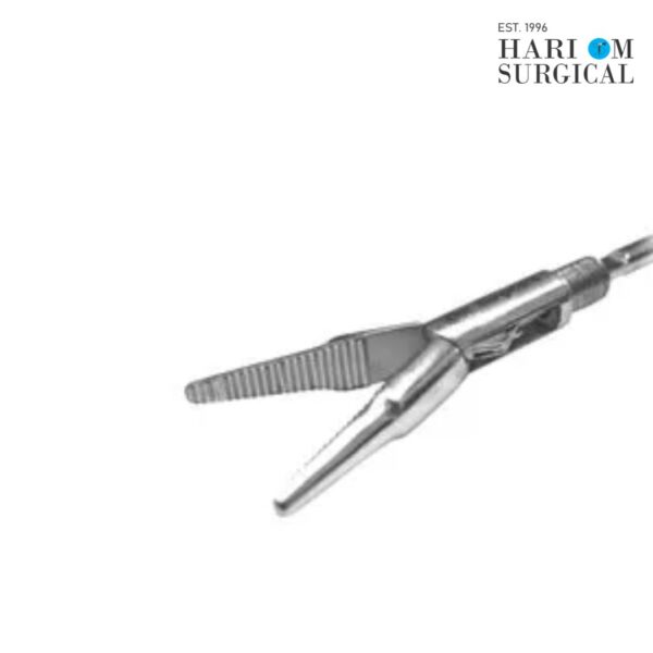 Grey Metal Laparoscopic Dissecting / Grasping Forceps Dolphin