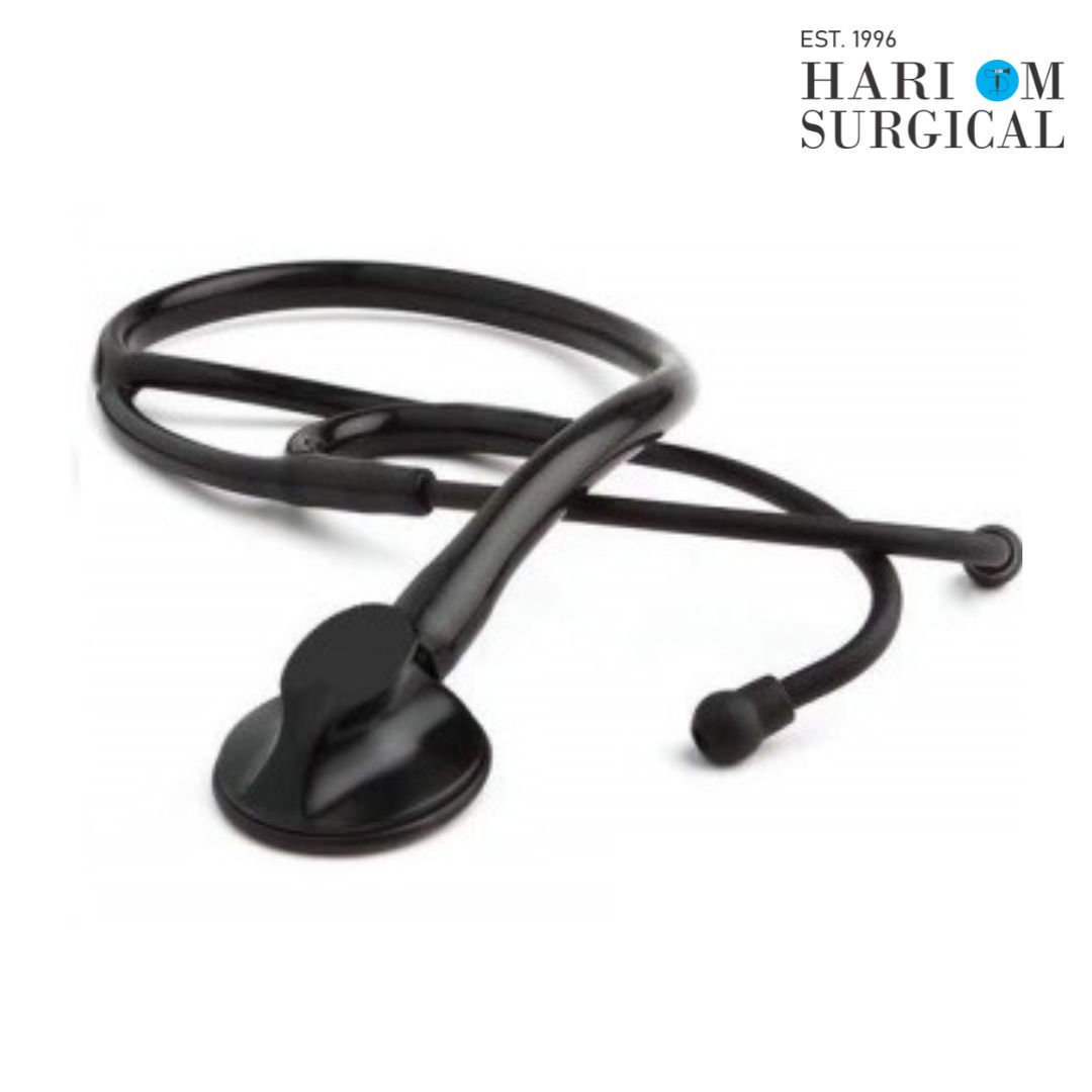 stethoscope single head black with matte finish